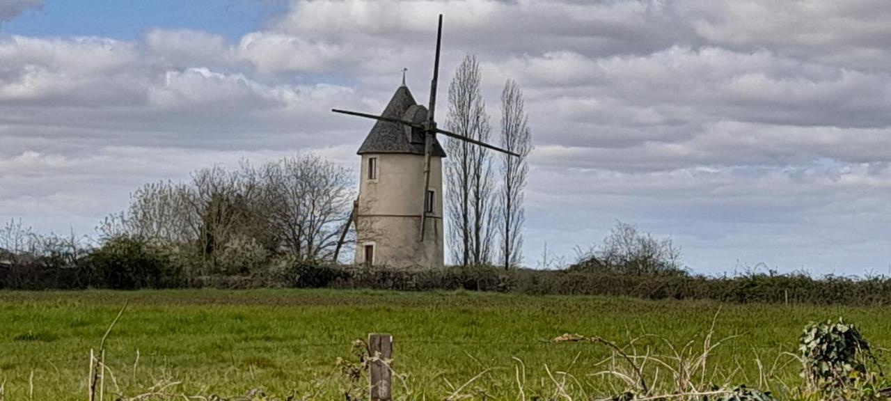 Villa Moulin A Vent Le Champ Du Trail Saint-Cyr-des-Gats Exterior foto